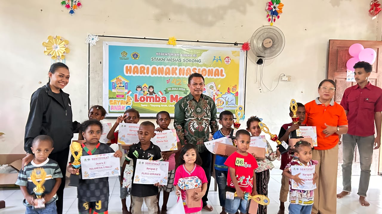 STAKN Mesias Sorong Selenggarakan Lomba Mewarnai dalam Peringatan Hari Anak Nasional 2026